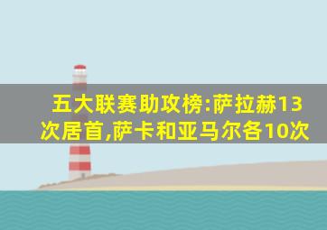五大联赛助攻榜:萨拉赫13次居首,萨卡和亚马尔各10次