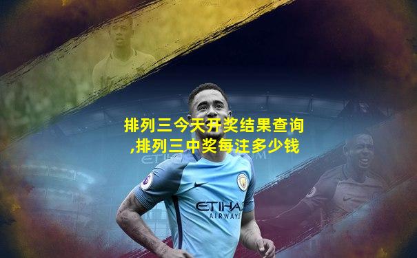 排列三今天开奖结果查询,排列三中奖每注多少钱