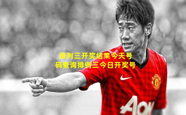 排列三开奖结果今天号码查询排例三今日开奖号