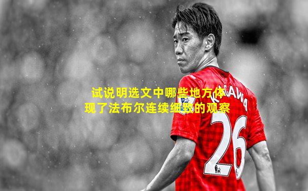 试说明选文中哪些地方体现了法布尔连续细致的观察