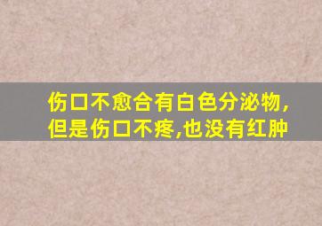 伤口不愈合有白色分泌物,但是伤口不疼,也没有红肿