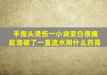 手指头烫伤一小块变白很痛起泡破了一直流水用什么药膏